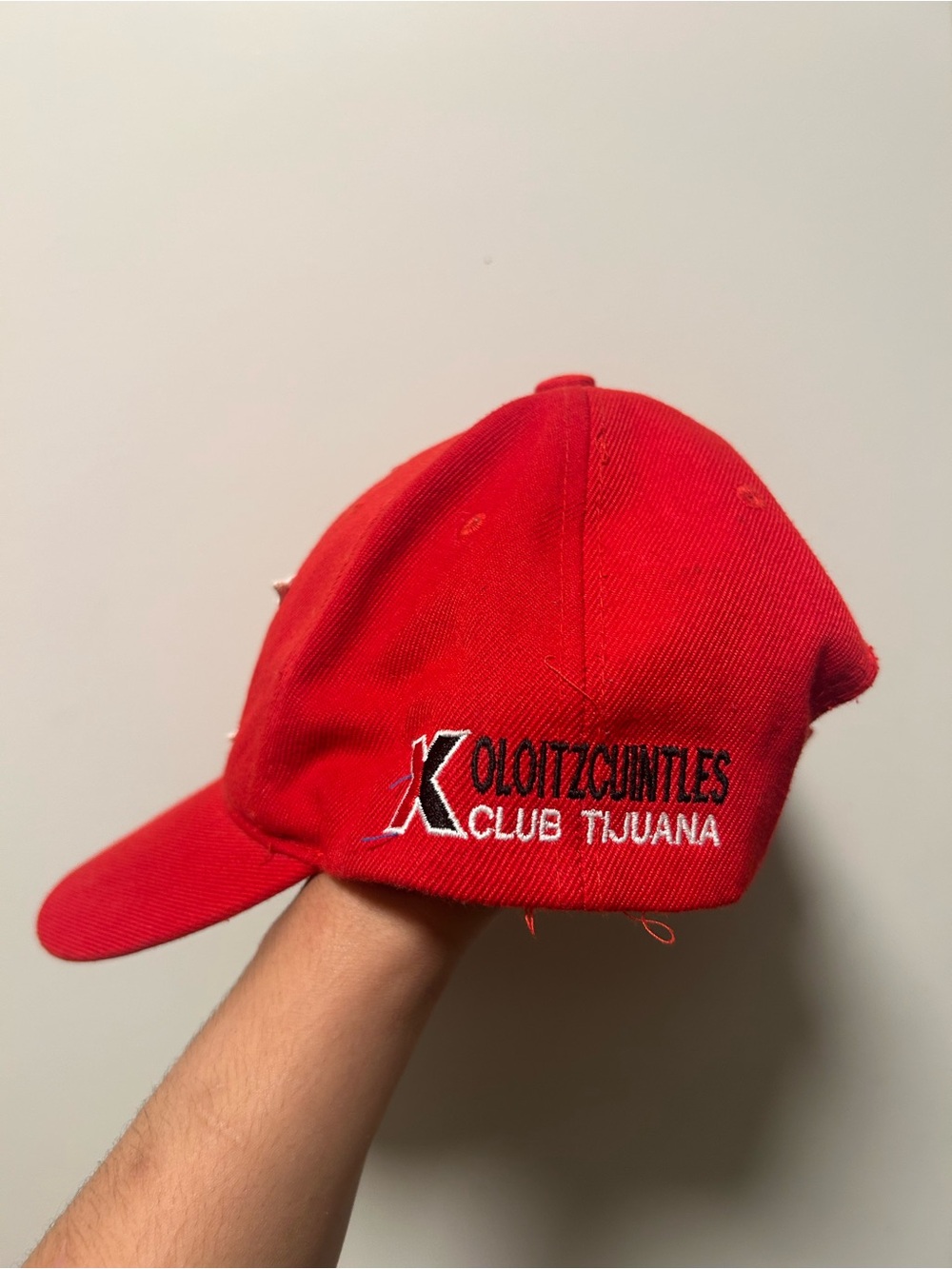 Red Embroidered Logo Baseball Cap - Picture 4 of 5